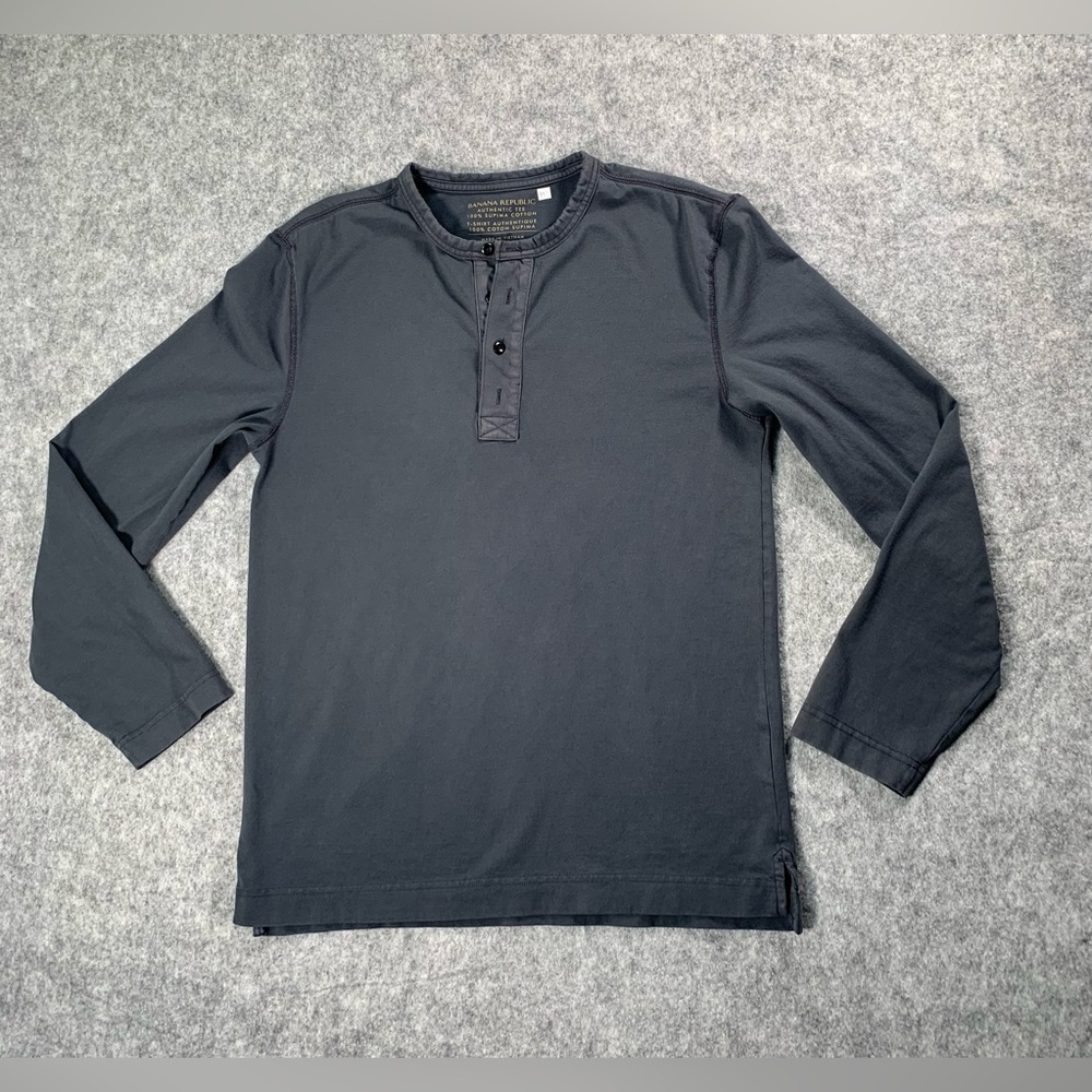 Banana Republic Dark Gray Long Sleeve Henley
